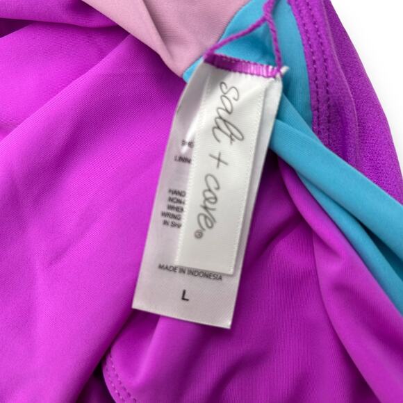 Salt + Cove Pink and Blue Bikini - Picture 10 of 12